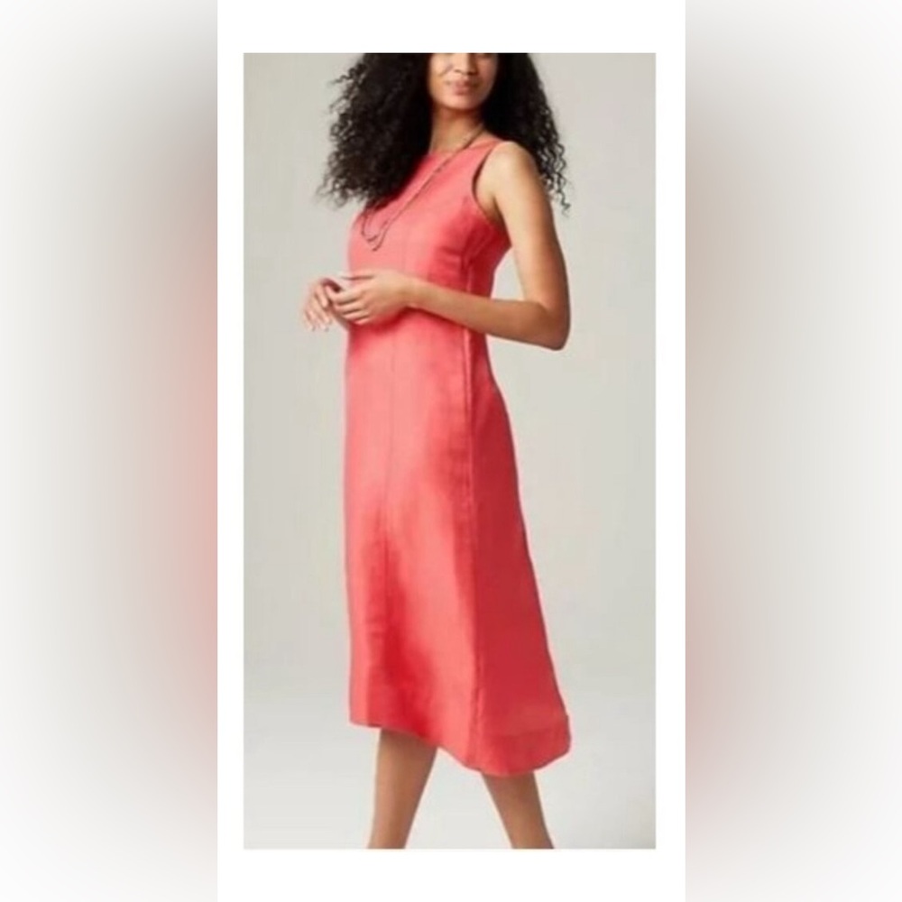 J. Jill NWT long linen dress-Strawberry. M.